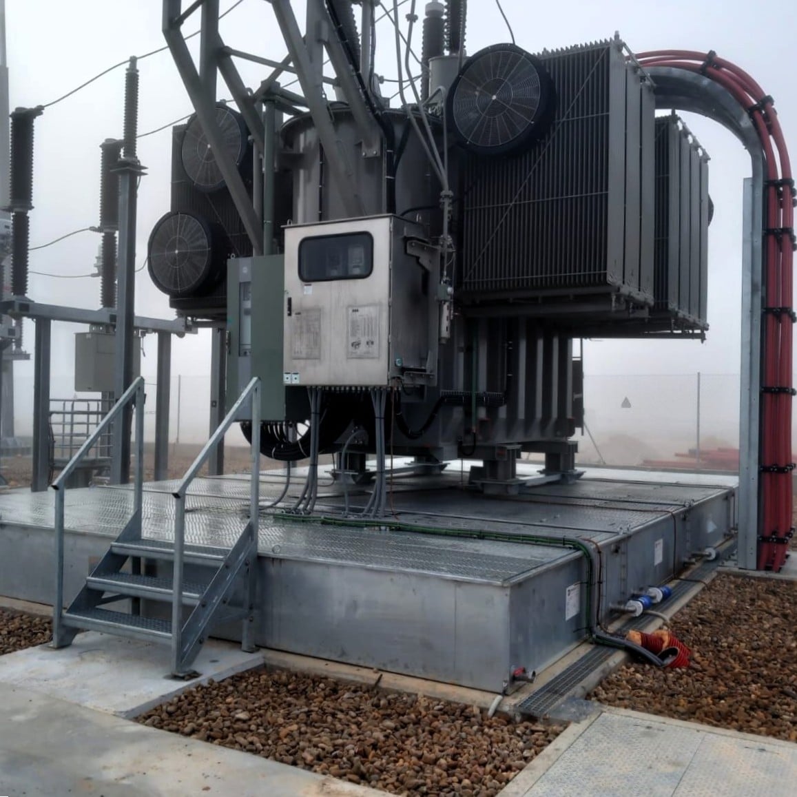 SANERGRID Group fire-resistant retention tank and rainwater filtration for photovoltaic power plants