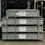 Bacs monoblocs en acier &agrave; 2 fa&ccedil;ades d&eacute;montables stock SANERGRID