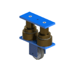 Roue antivibratoire double pour r&eacute;duction de 80% des nuisances sonores des gros transformateurs &eacute;lectriques