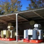 Fosse de r&eacute;tention pour stockage temporaire TRFLEX ECO pour transformateurs &eacute;lectriques &agrave; hydrocarbures