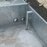 Bacs de r&eacute;tention connect&eacute;s en modules par le syst&egrave;me SNG-Flow et &eacute;quip&eacute; d&rsquo;un siphon de s&eacute;curit&eacute; pour &eacute;vacuation des eaux