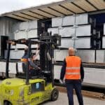 Stock bacs de r&eacute;tention coupe-feu ERTW SANERGRID, cuve en acier galvanis&eacute; &agrave; chaud, poutres r&eacute;glables sens largeur