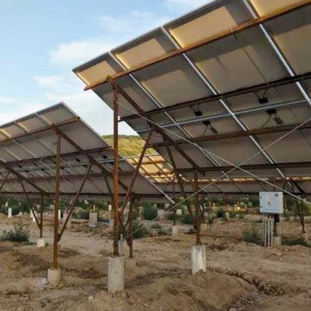 Rusty solar panel support structure reduced resistance and durability without anti-corrosion coating GALVAGRID SANERGRID