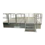 TRT MODULO Bacs de r&eacute;tention connect&eacute;s en plusieurs monoblocs &eacute;quip&eacute; de rambarde, escaliers, caillebotis de maintenance