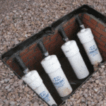 Filtre P-PIPE PI616-M2 mont&eacute; en parall&egrave;le sur bac de r&eacute;tention pour filtration des hydrocarbures types essence ou diesel, d&eacute;bit 50L/min, conform&eacute;ment &agrave; la loi sur l&rsquo;eau