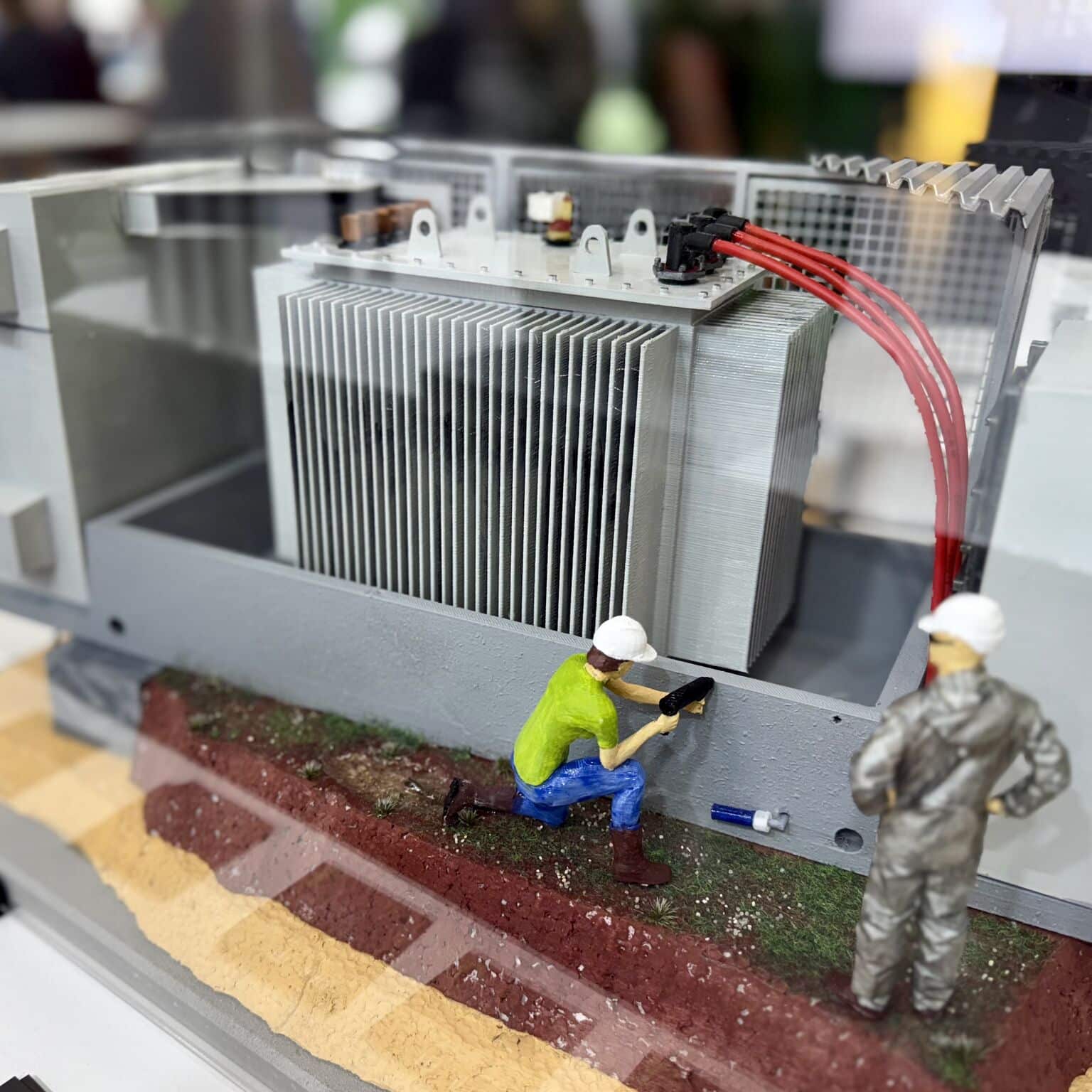 Groupe SANERGRID maquette transfo avec rétention des huiles diélectriques et filtrations anti pollution SPI