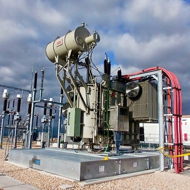 Módulo SANERGRID con cubierta LHD en transformador de potencia