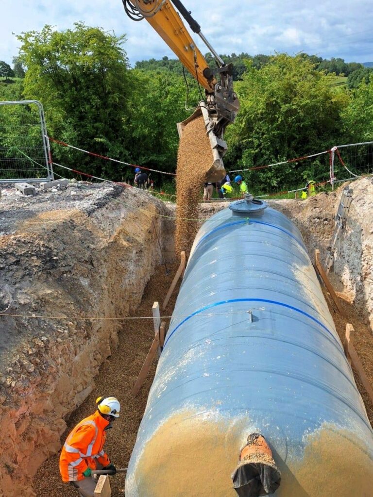 SANERGRID DEPOSIT containment pit as an alternative to concrete pits, offering superior environmental performance and safety