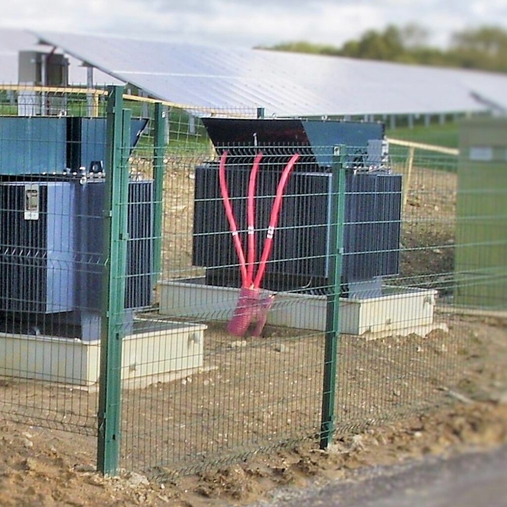TRT SANERGRID containment tanks installed on a photovoltaic park