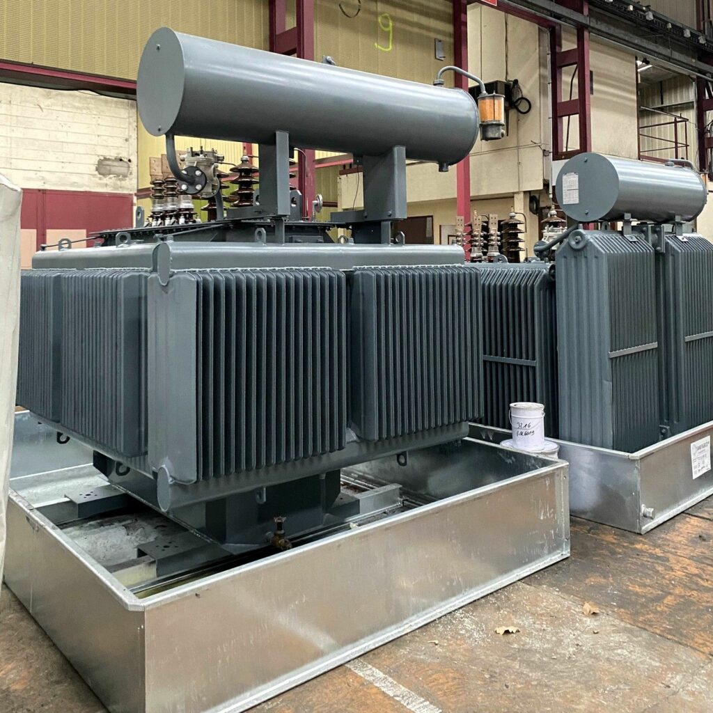 TRT Sanergrid transformer containment tank with beams at the bottom of the tank