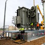 transformateur de puissance sur bacs de r&eacute;tention SANERGRID TRT LHD MODULO3